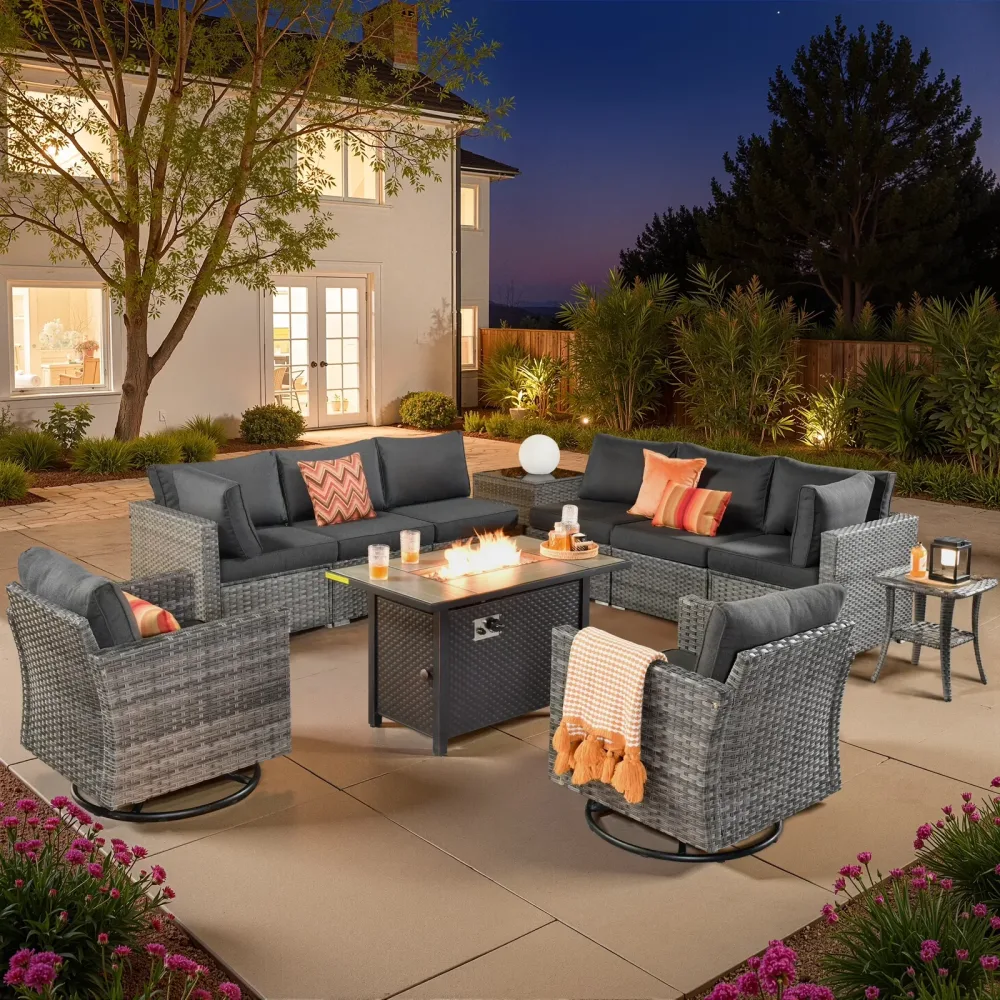 Patio Furniture black beige 3.54"