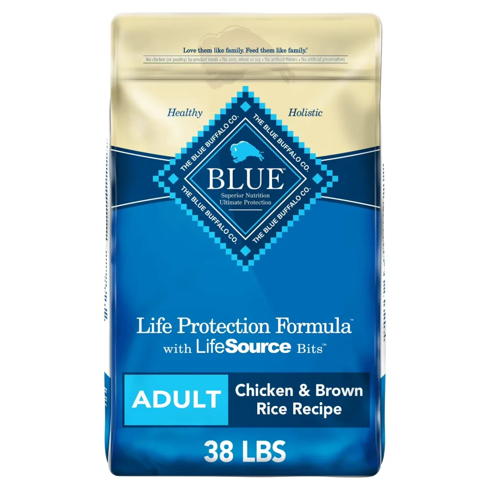 Dog Food 38 lb blue brown