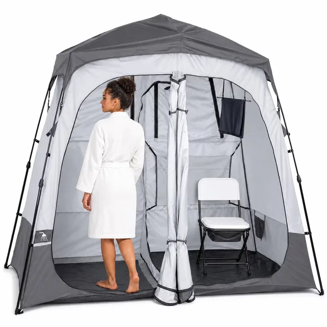 Shower Tent grey black 95.6"