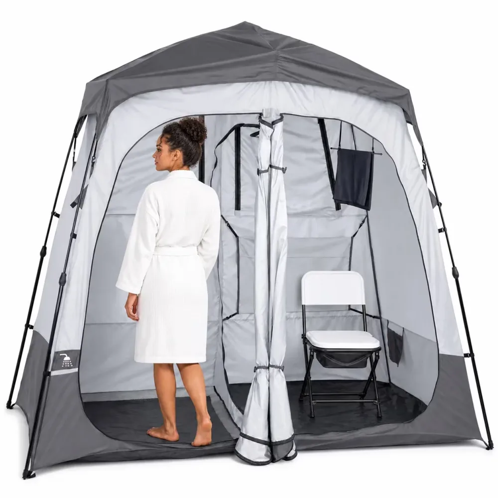 Shower Tent grey black 95.6"