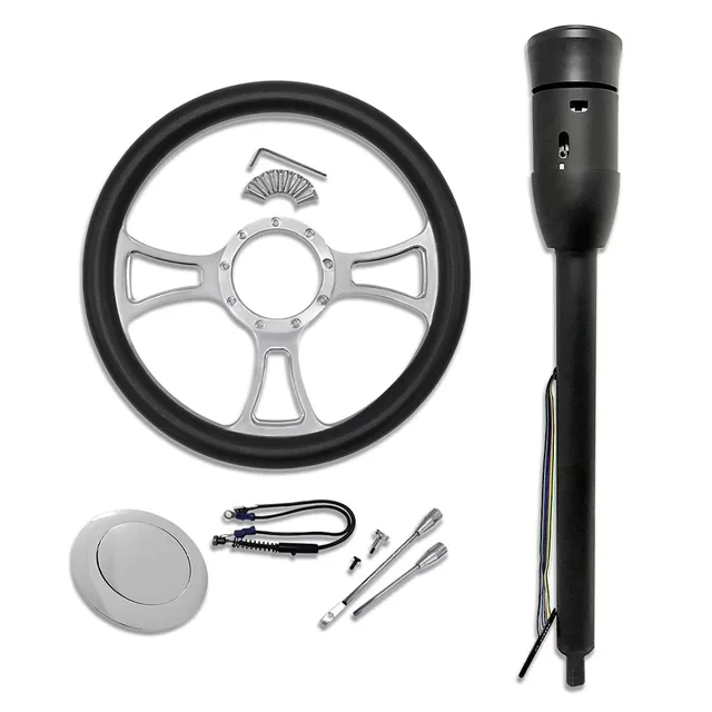 Steering Column 30" 14" black
