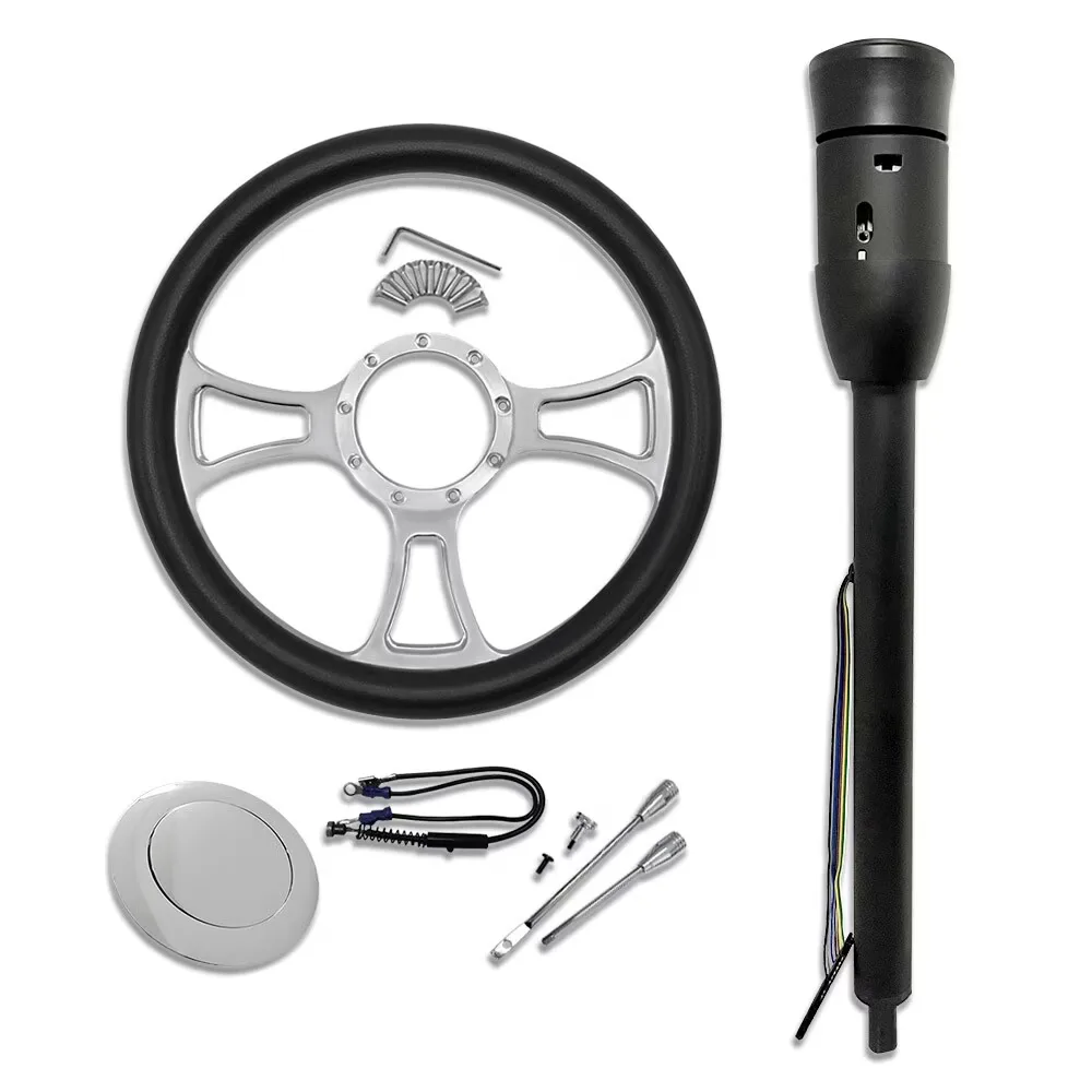 Steering Column 30" 14" black