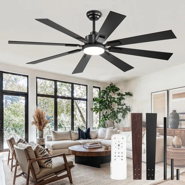Ceiling Fan 62 inch black 62 in