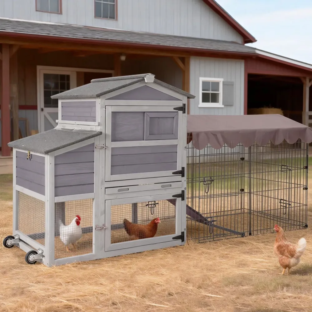 Chicken Coop gray 79.1" 25.2"
