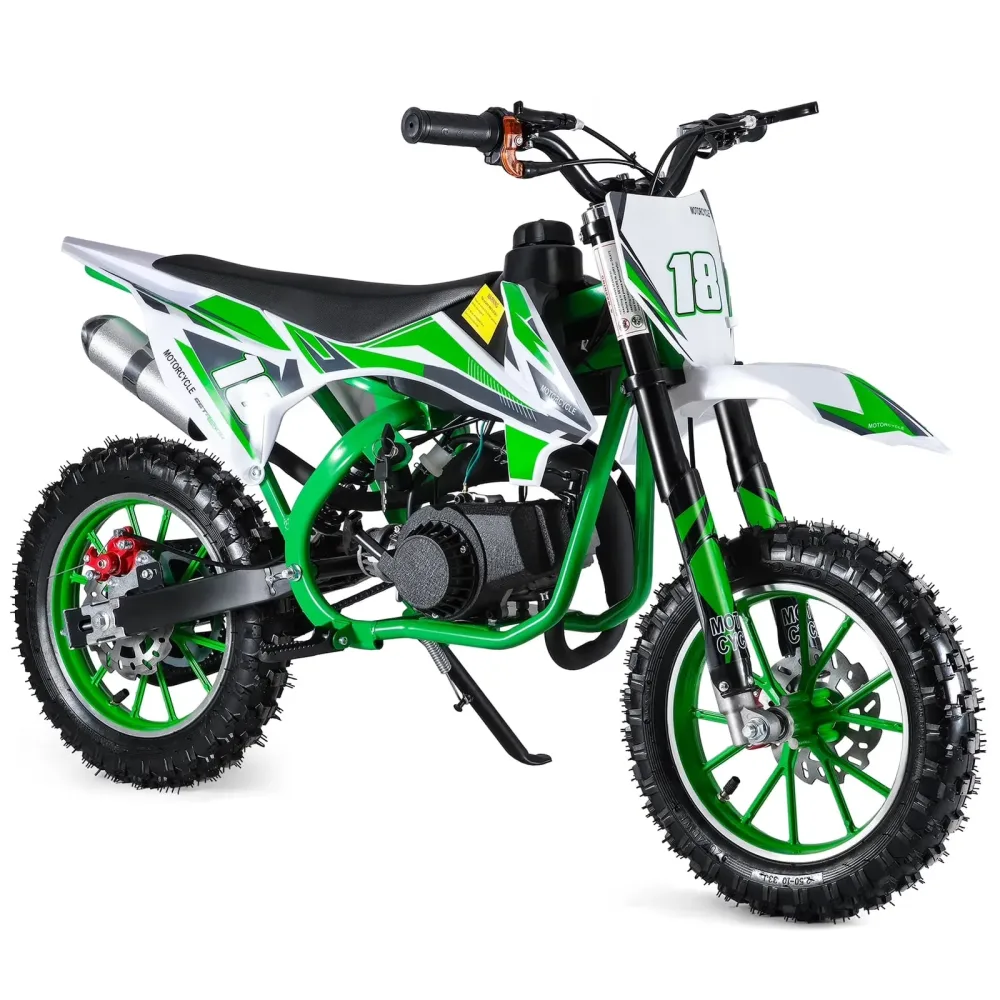 Dirt Bike 10" green 10 inches
