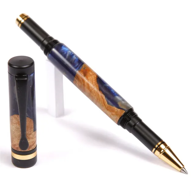 Rollerball Pen blue silver black