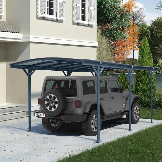 Carport 19 ft gray 6mm