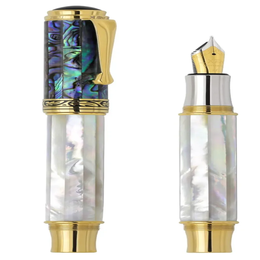 Fountain Pen white blue green