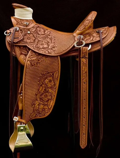Leather Saddle heavy-duty 16" adjustable