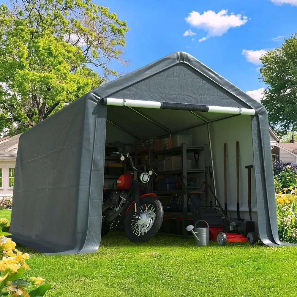 Carport Shelter portable gray heavy-duty
