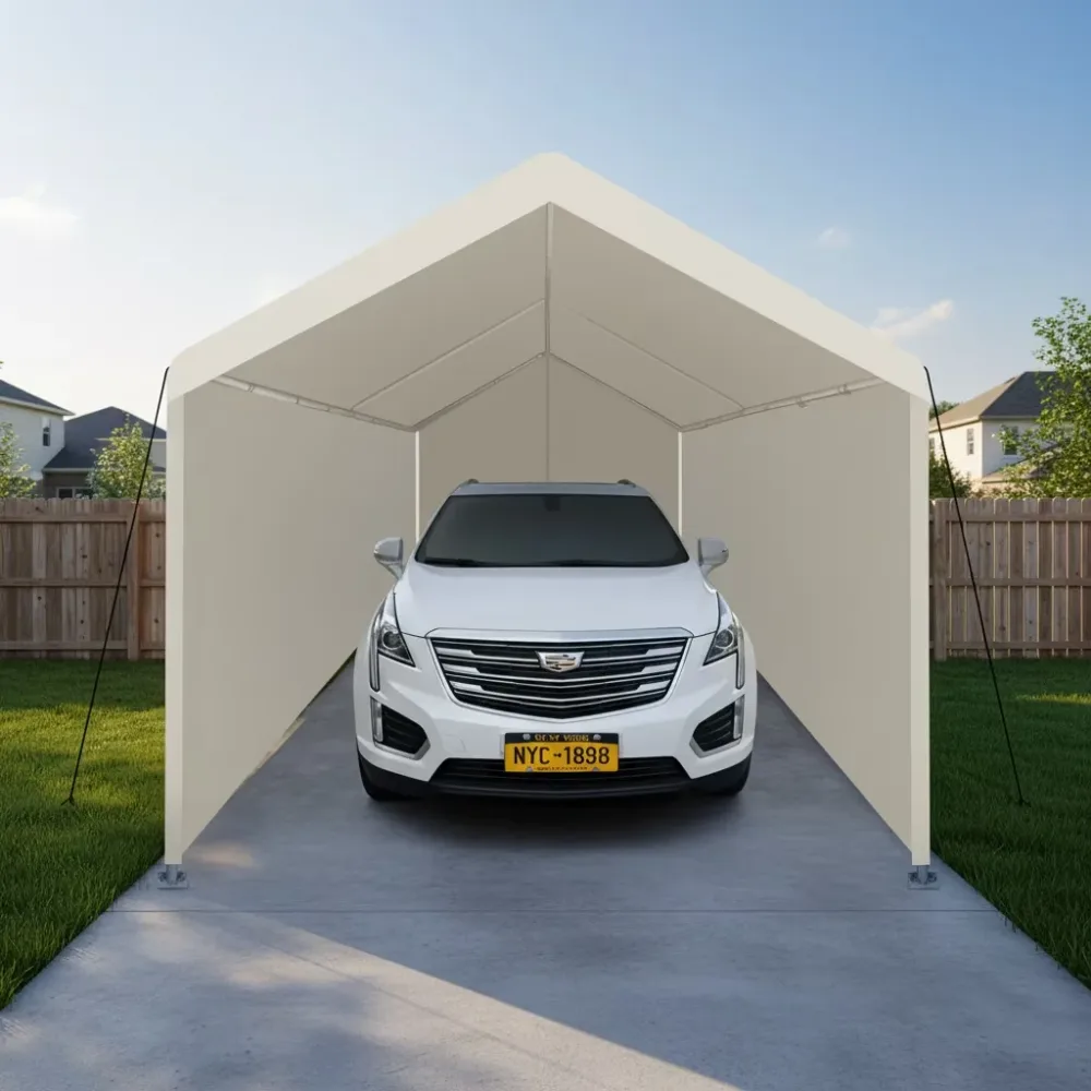 Carport Garage portable white