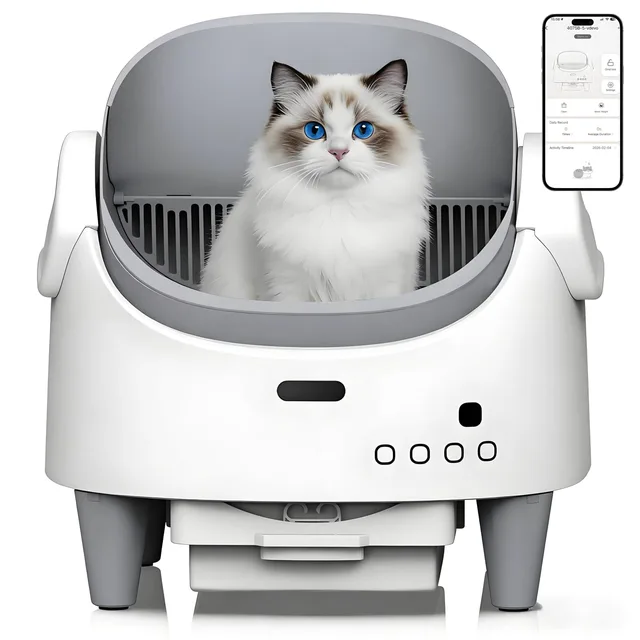 Cat Litter adjustable white locking