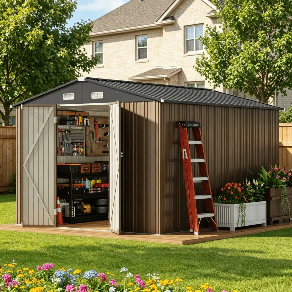Metal Storage brown 10 ft 111.4"