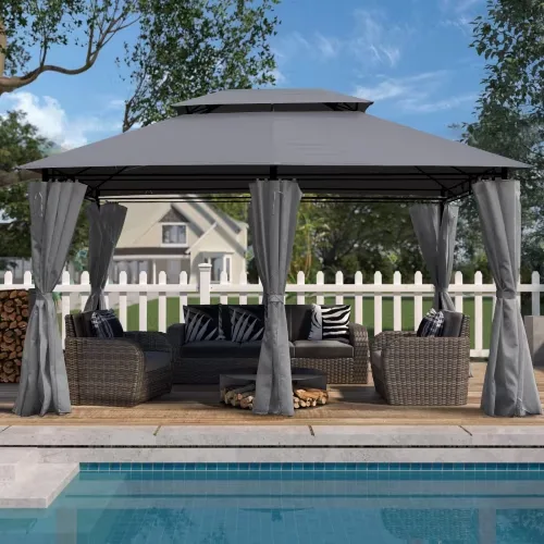 Gazebo Canopy waterproof gray 3-4 people