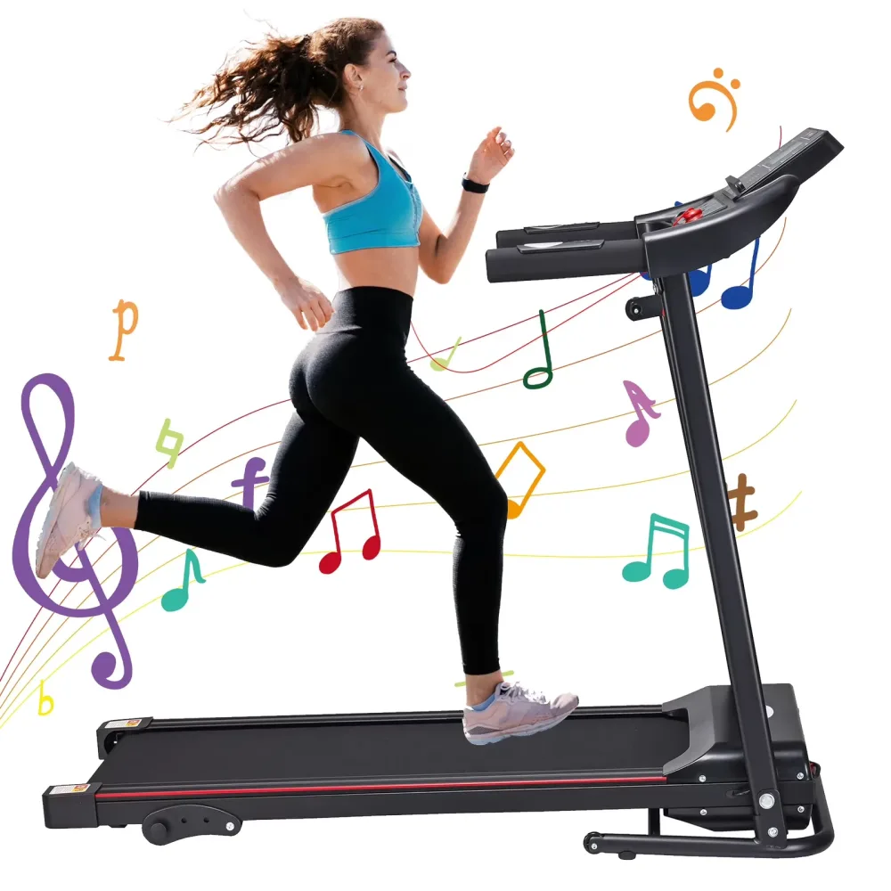 Folding Treadmill black 245 lbs