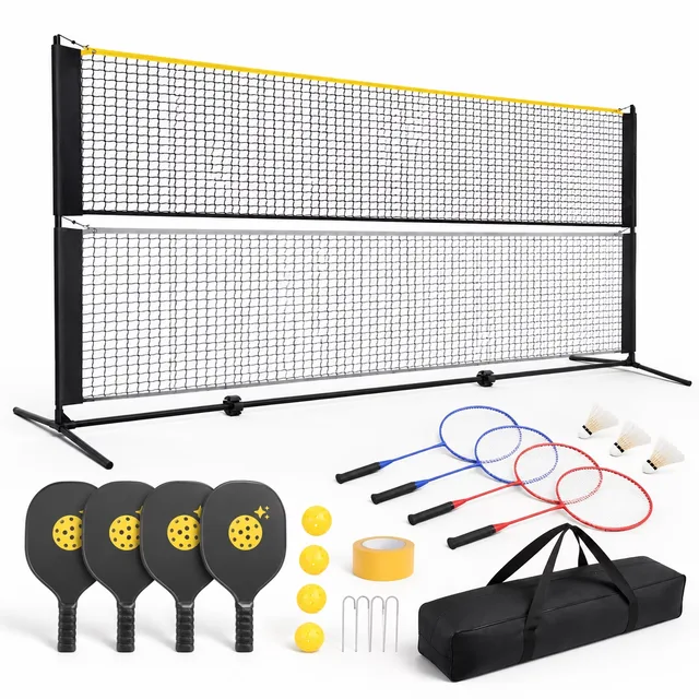 Pickleball Paddles 17ft adjustable portable