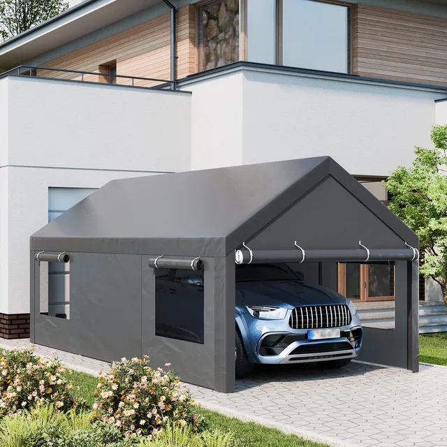 Carport Portable grey waterproof