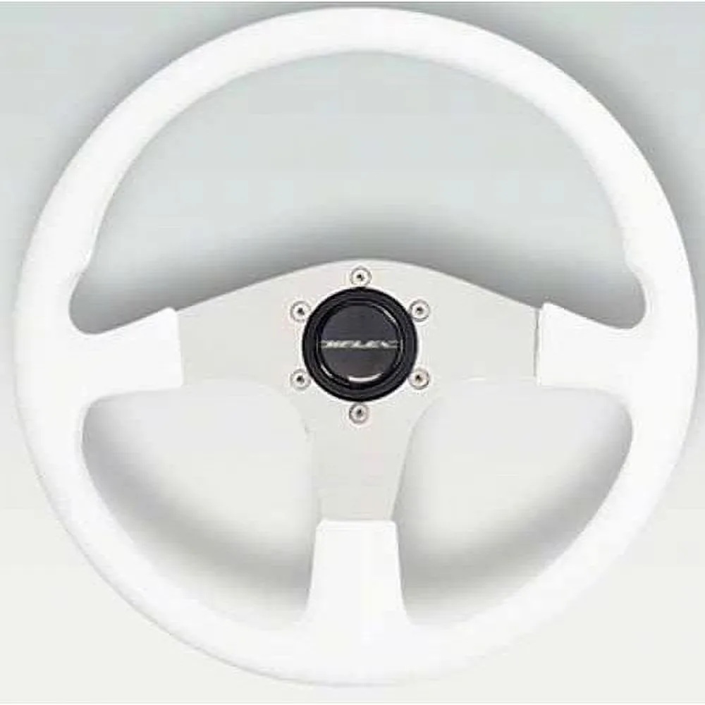 Steering Wheel white 4" 13.5"