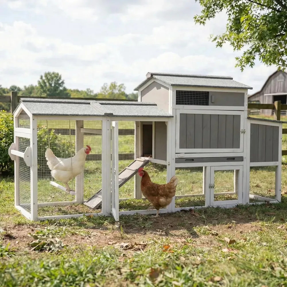 Chicken Coop weatherproof gray 82.7"