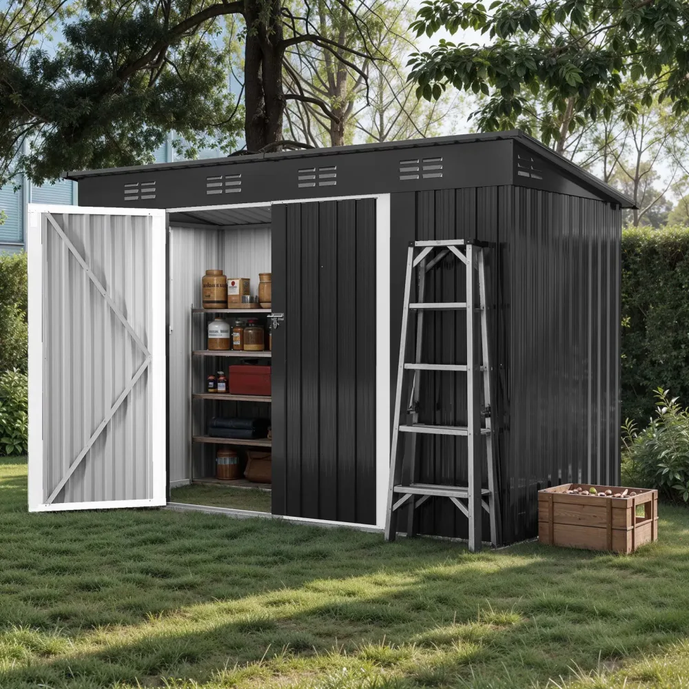 Storage Shed 5ft gray 46.5"