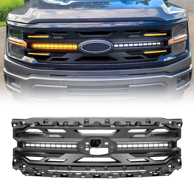 Grille white led black