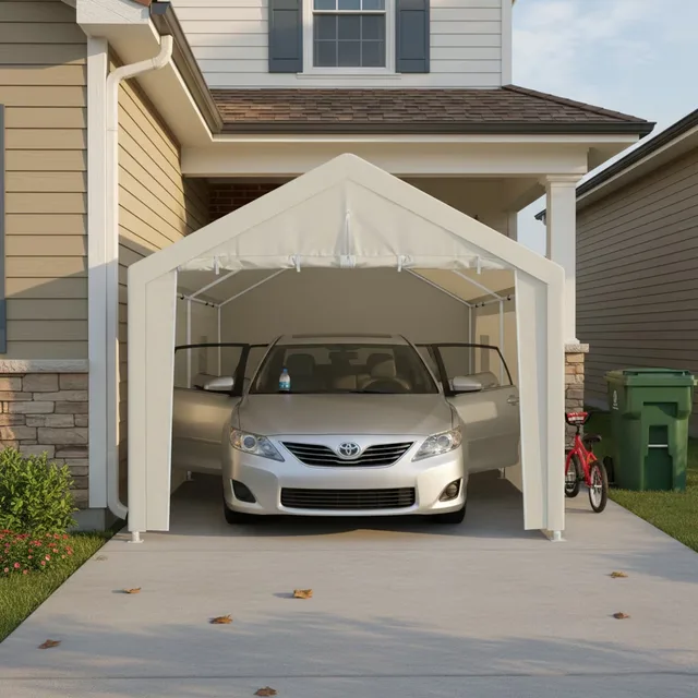 Carport Garage portable white 25.20"