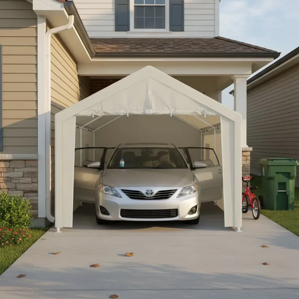 Carport Garage portable white 25.20"