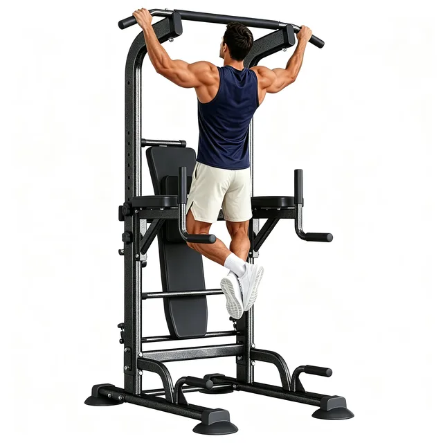 Weight Bench adjustable foldable black