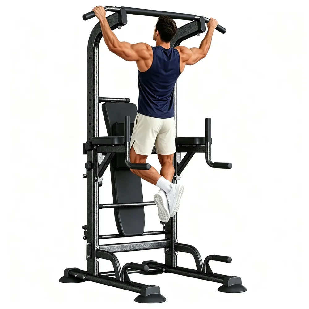 Weight Bench adjustable foldable black