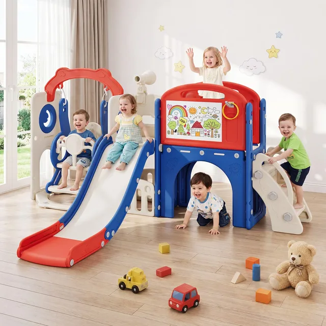 Backyard Play 11 in blue red