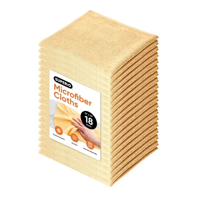Microfiber Cleaning 18 pack yellow 16 inches