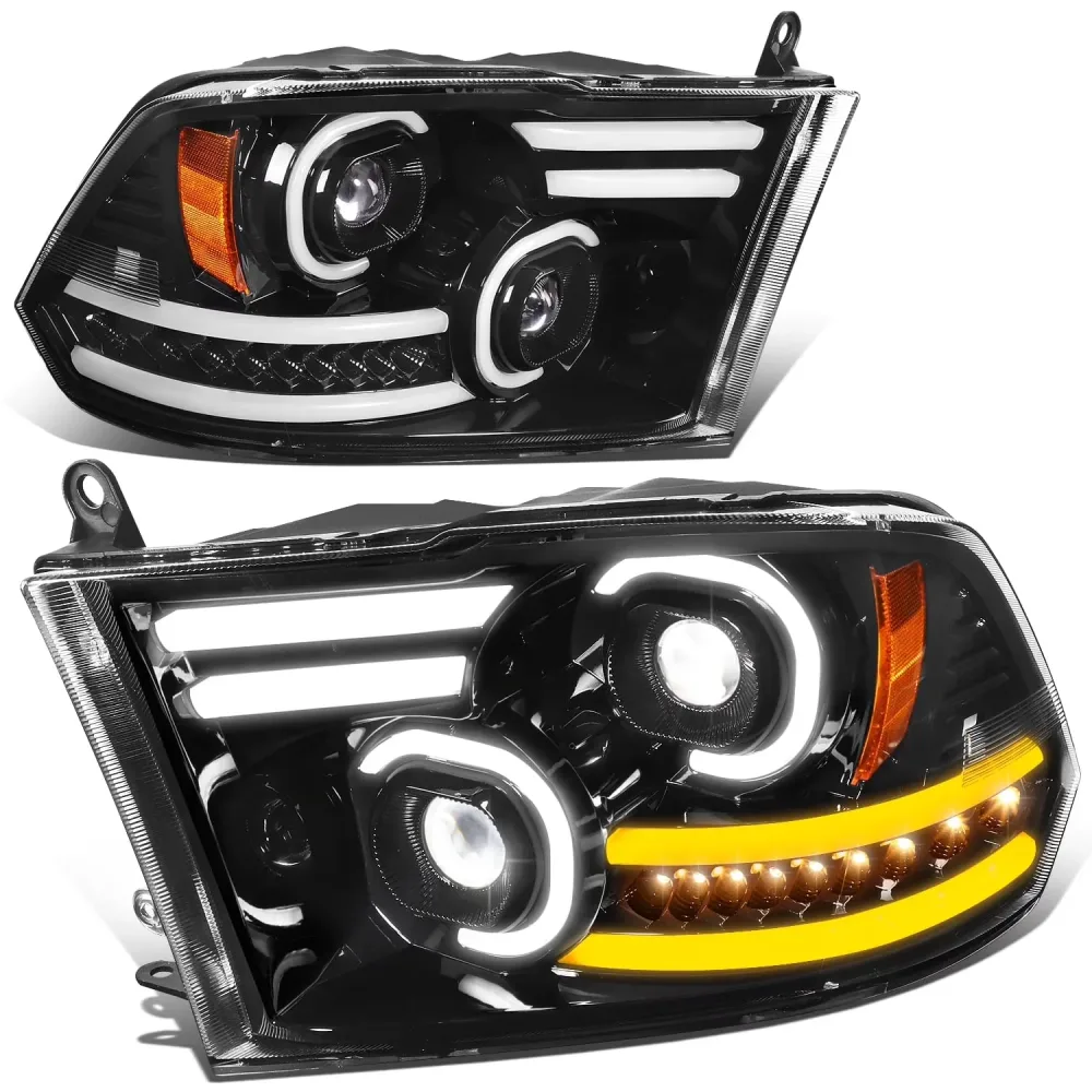 Projector Headlight led black white