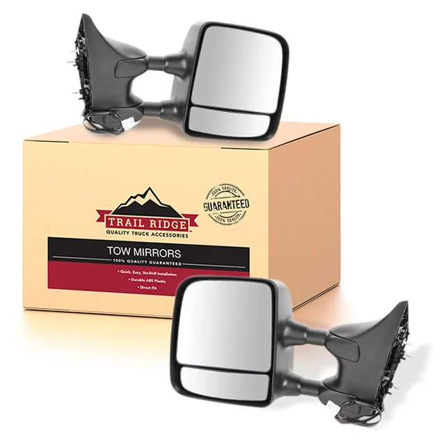 Tow Mirror black folding telescoping