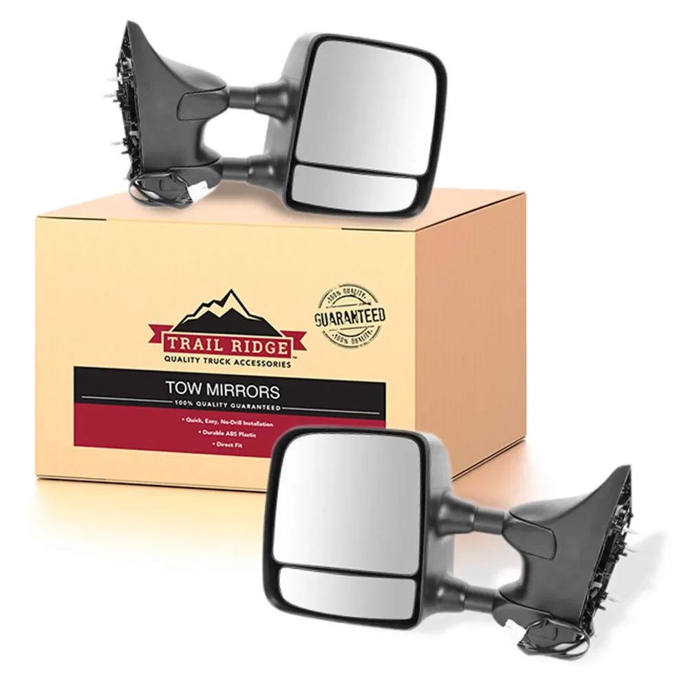 Tow Mirror black folding telescoping