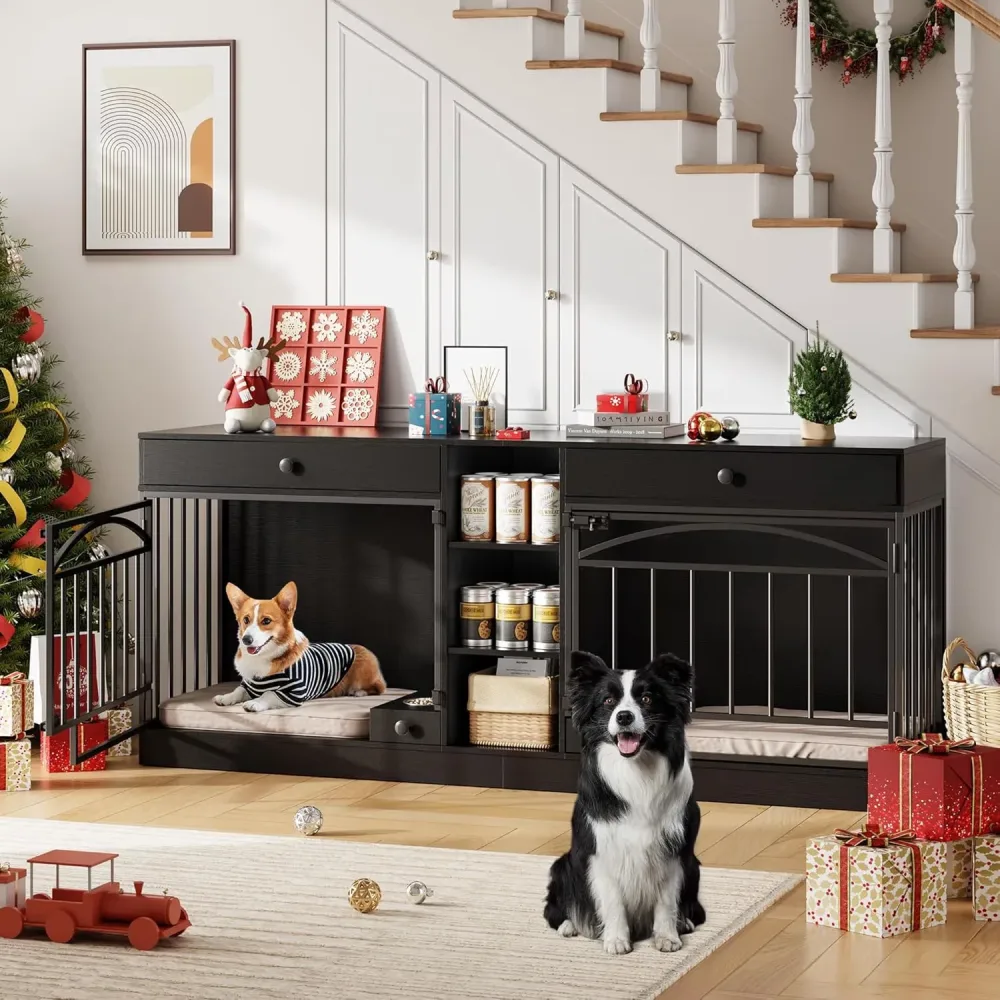 Dog Crate white black waterproof