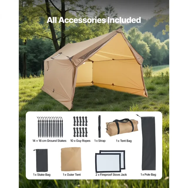 Hot Tent 2 persons waterproof portable