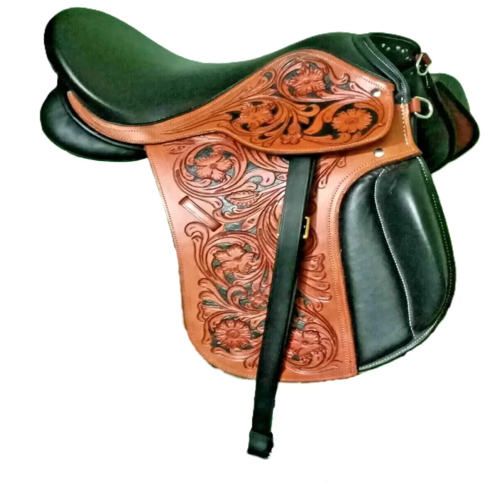 Horse Saddle tan black 18"