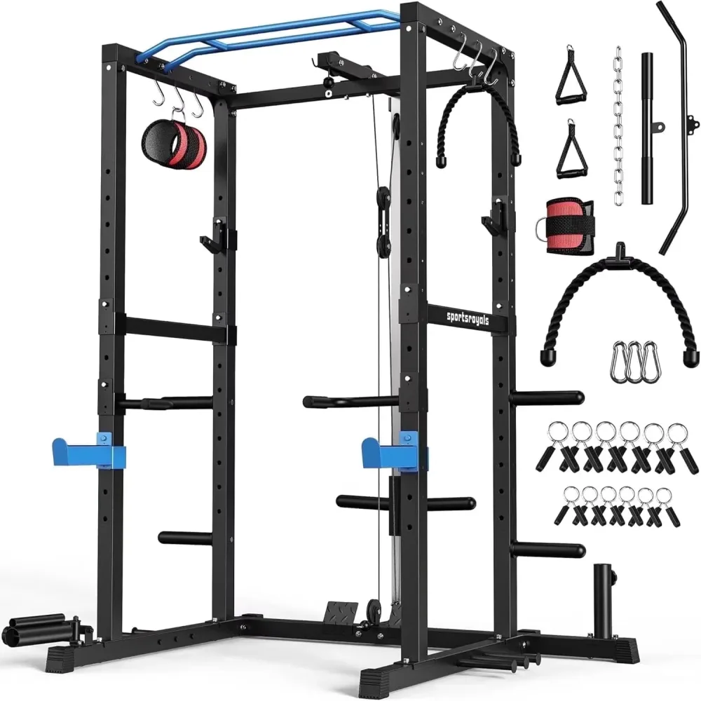 Power Rack 1200lbs adjustable blue