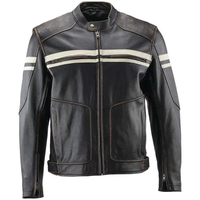 Leather Jacket black 6 lb insulated
