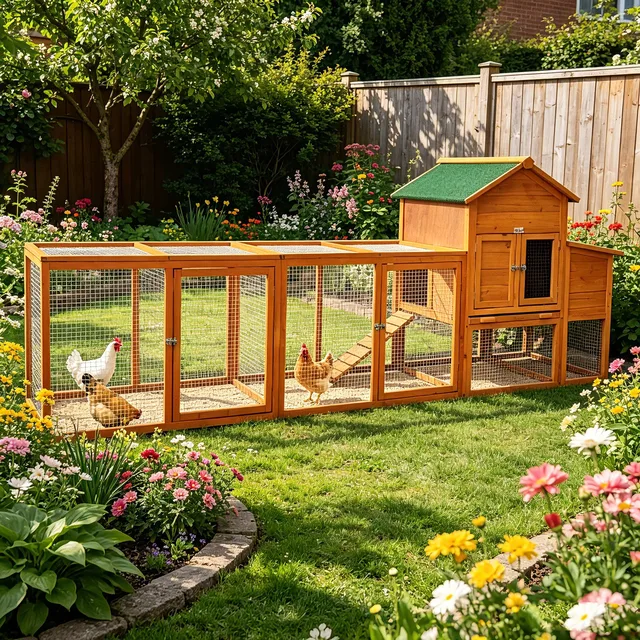 Chicken Coop 123" 26" 44.5"