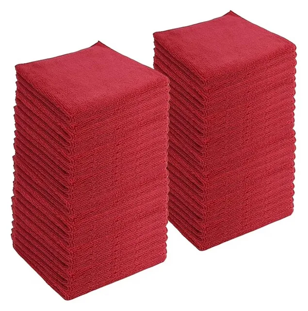 Microfiber Cleaning 120 pack 16" red