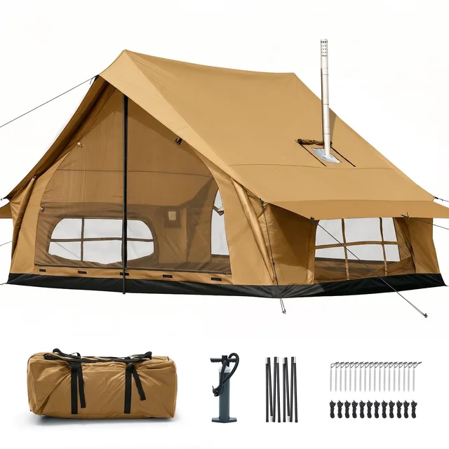 Hot Tent 2-4 person portable brown