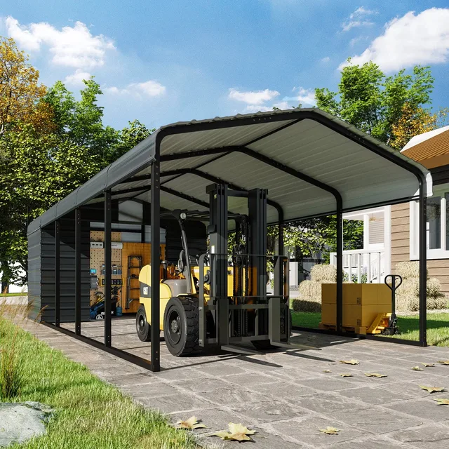 Carport Garage 10' 25' gray