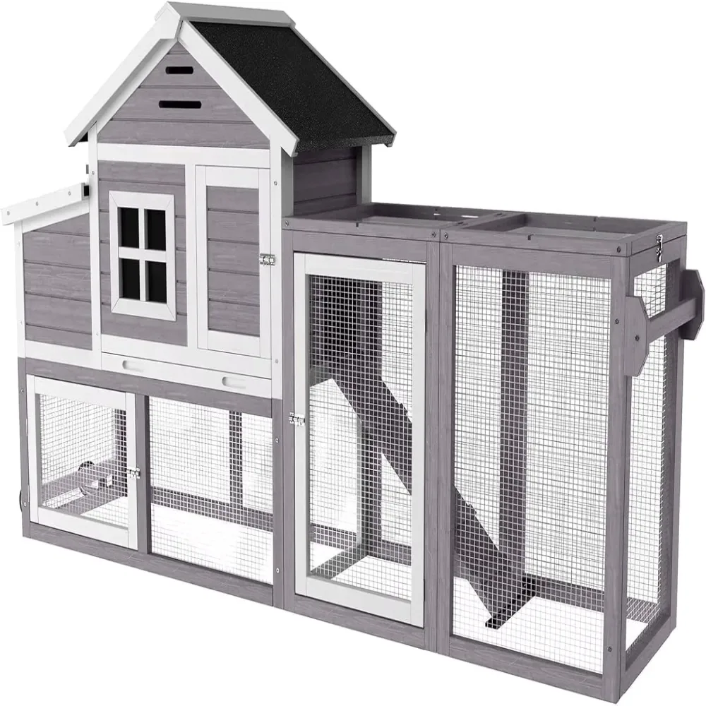 Chicken Coop 78.7" weatherproof grey