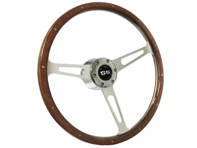 Wood Steering white 15" 6.00 lb