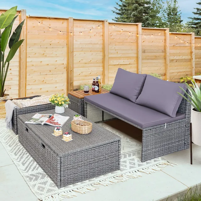 Patio beige white gray