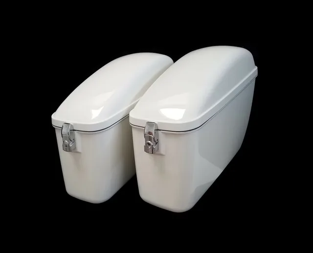 Motorcycle Luggage white 8.25" 9.25"