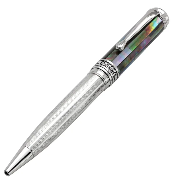 Ballpoint Pen silver black 13 mm