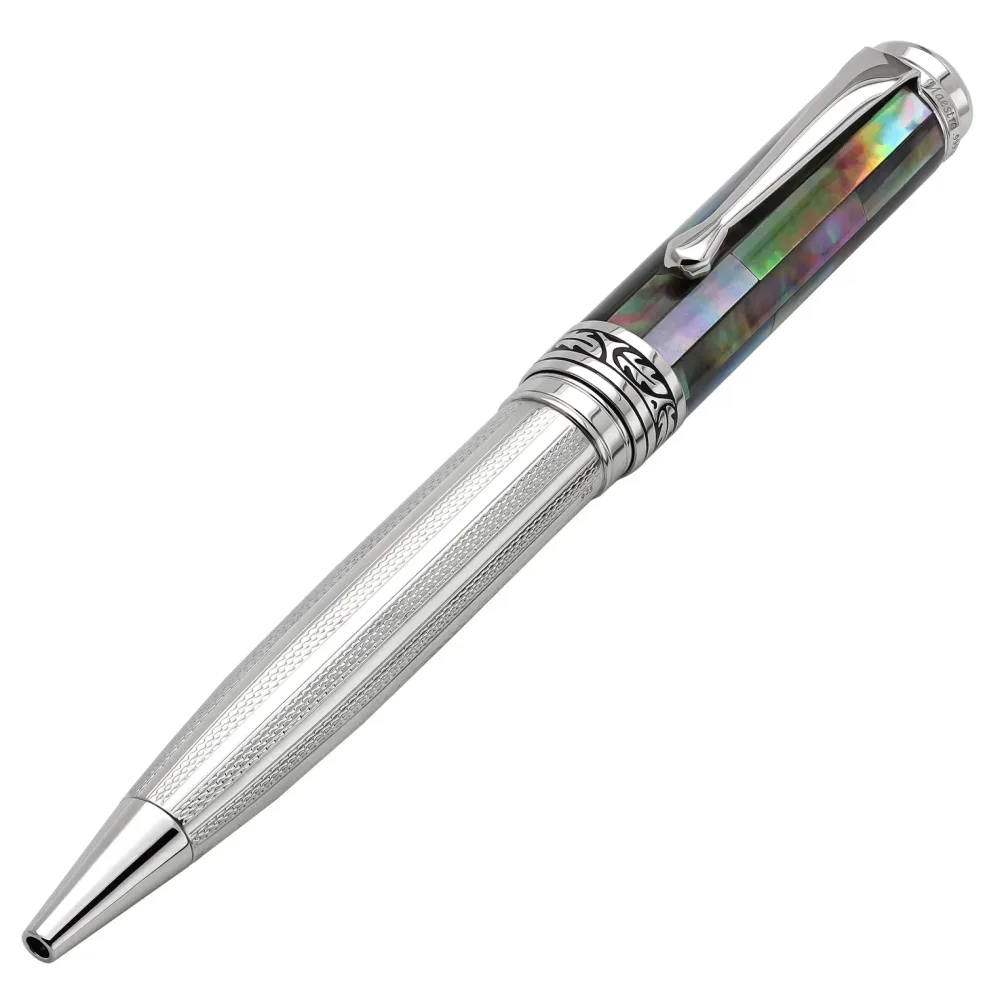 Ballpoint Pen silver black 13 mm