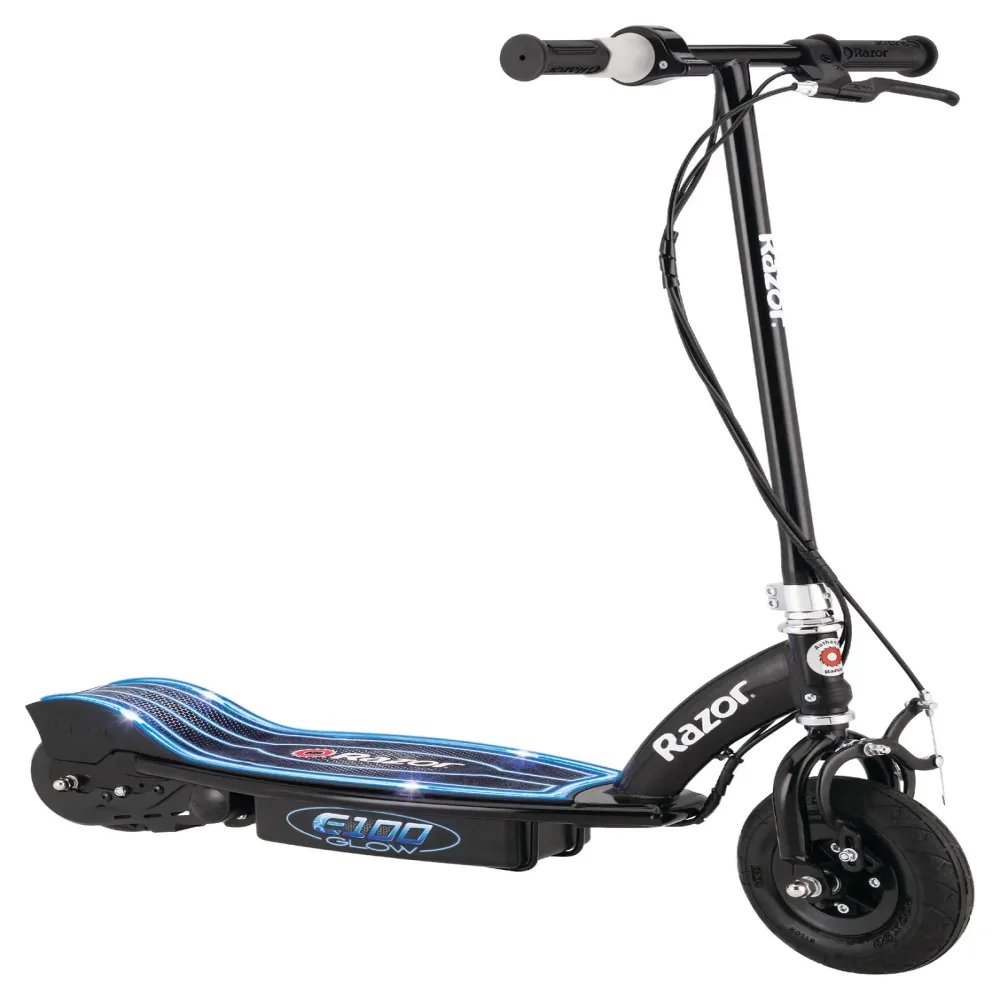 Electric Scooter black blue 8"